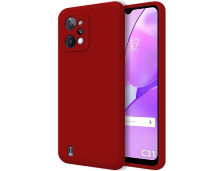 Carcasa para Realme C31 TUMUNDOSMARTPHONE Silicona Líquida Rojo
