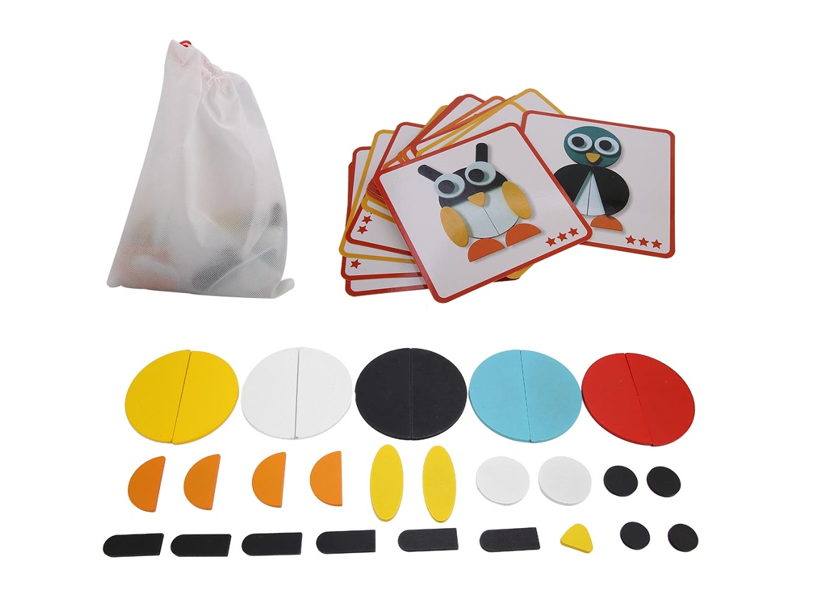 Ats-rompecabezas Madera Tangram Animales Juguete Educatsivo Para Niños Tablero De Puzzle Infantil