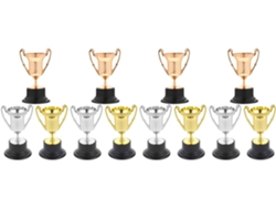 15 Mini Trofeos De Plástico Para Ganadores, Ideales Para Niños Y Niñas.