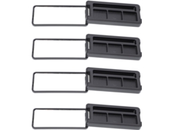 Juego De 4 Paletas Vacías Para Sombras De Ojos En Color Negro.