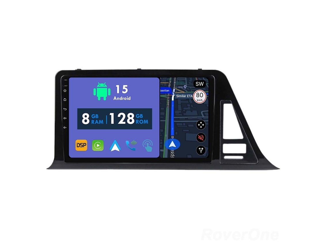 Coche Radio Android Auto Autoradio 8GB RAM 128G ROM CarPlay Navegación GPS Pantalla Táctil RoverOne para Toyota C-HR CHR 2016 - 2020 