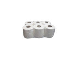 Bobinas de papel industrial de doble cubierta | Paquete de 2 y 6 unidades (70 m) | Alta absorción, color/tamaño, paquete de 6 unidades Jardin202 (215 m)