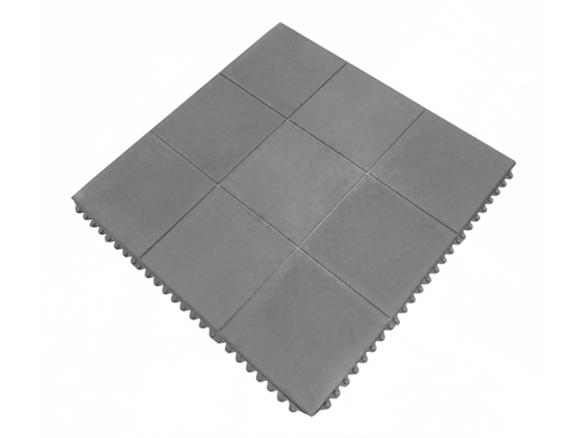 Loseta de caucho 14mm sistema Click - 90 x 90 cm - Gris IVOL