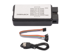 Analizador Lógico Usb De 8 Canales Y 24 Mhz Con Búfer De 5 V, 10 Mil Millones De Muestras Y Compatibilidad Con I2c Uart.