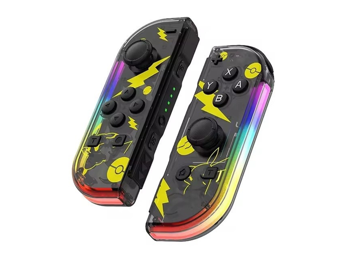 par de mandos inalámbricos Bluetooth 5.2 RGB con doble vibración + turbo, Pikachu amarillo ZYBLSSBB