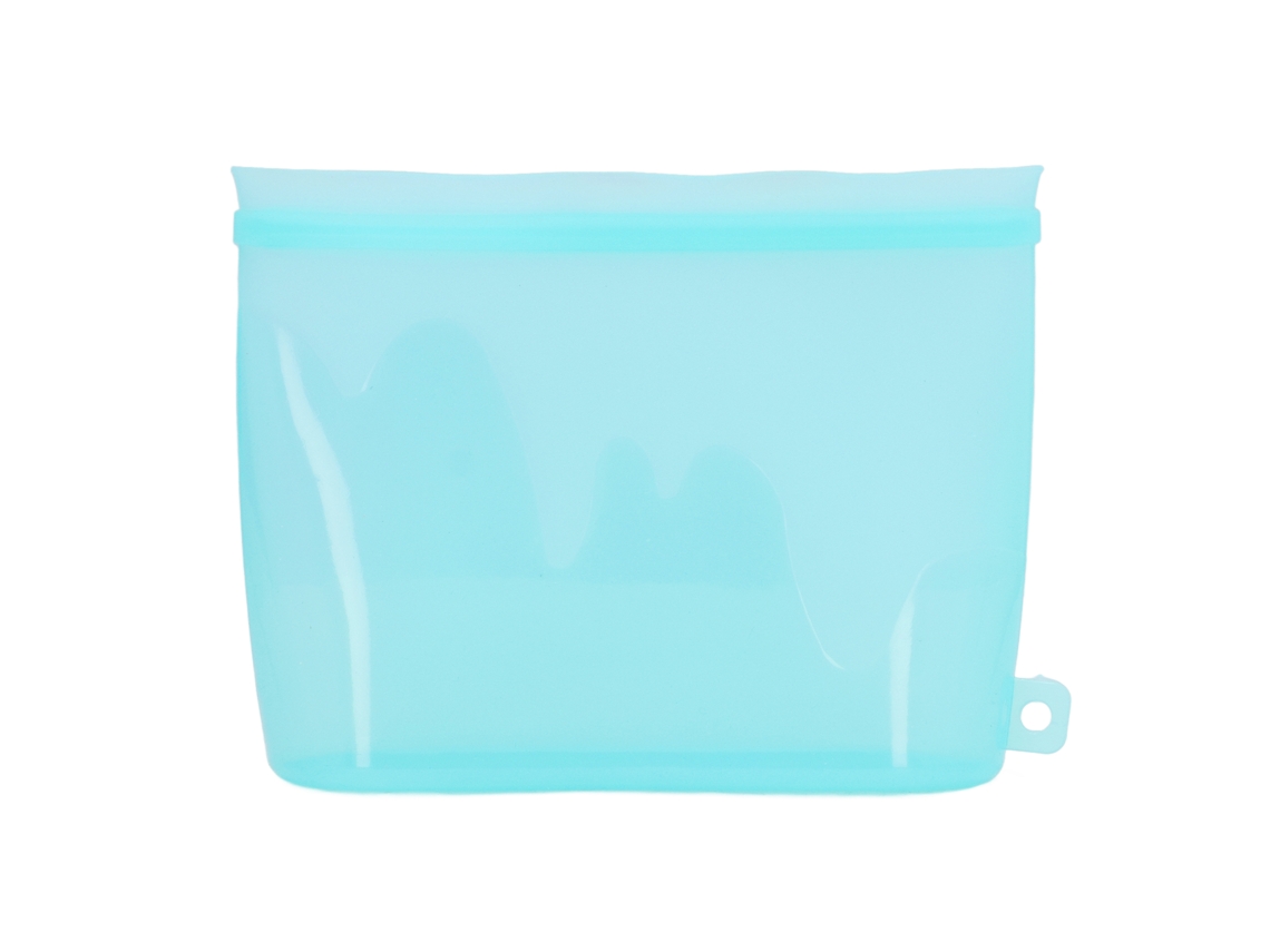 Bolsa De Silicona Reutilizable 1500ml Para Congelador Food Grade Estanca Cierre Zip Dual Almacenamiento
