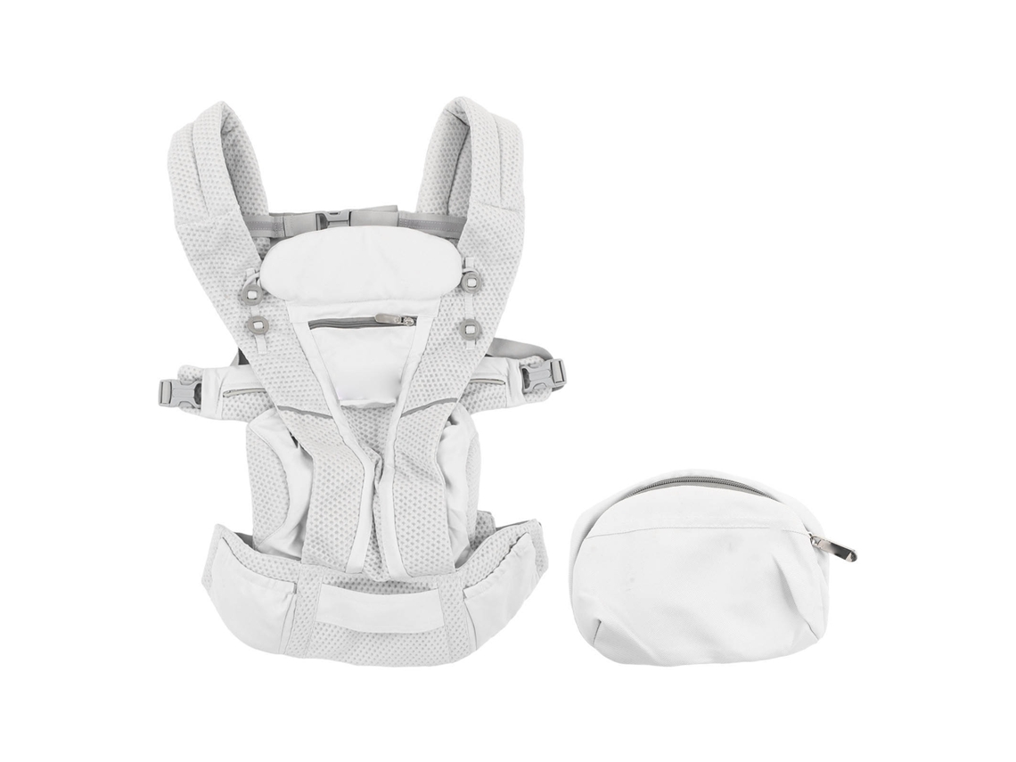 Transportador De Assento Para Bebê Ergonômico Frontal Traseiro Para Recém-nascido Até 36 Meses Cinza