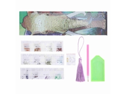 Marcapáginas DIY con diseño de elefante y diamantes