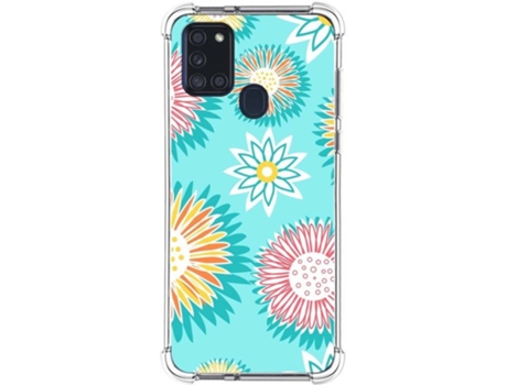 Carcasa Samsung Galaxy A21s TUMUNDOSMARTPHONE Dibujos Antigolpes Flores 05 Multicolor