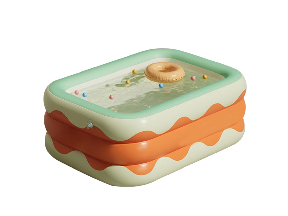Piscina Infantil Hinchable Plegable De Pvc Grueso Para Jardín E Interior, 130x95x50cm.