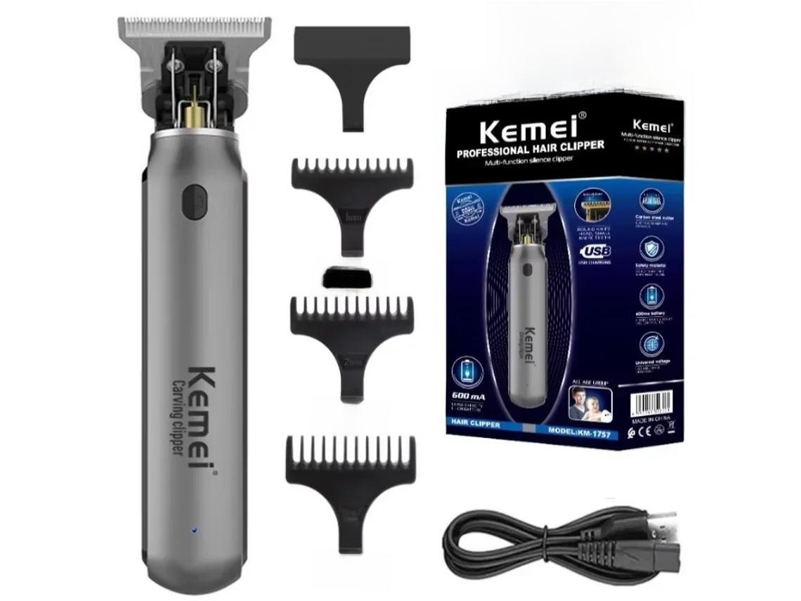Cortadora de pelo eléctrica profesional para hombres, recargable con cuchillas resistentes al aceite.