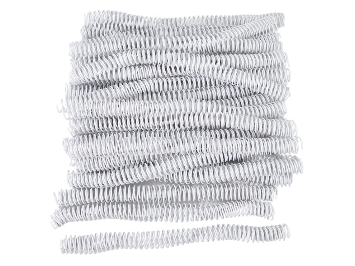 100 Rollos De Espiral De Pvc De 16 Mm Y 48 Dientes, Relación 4:1, Para Papel A4, Color Blanco.