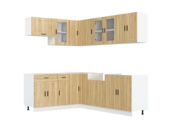 Juego de 11 gabinetes de cocina de roble Sonoma EXCLUSIVO DE MAISON