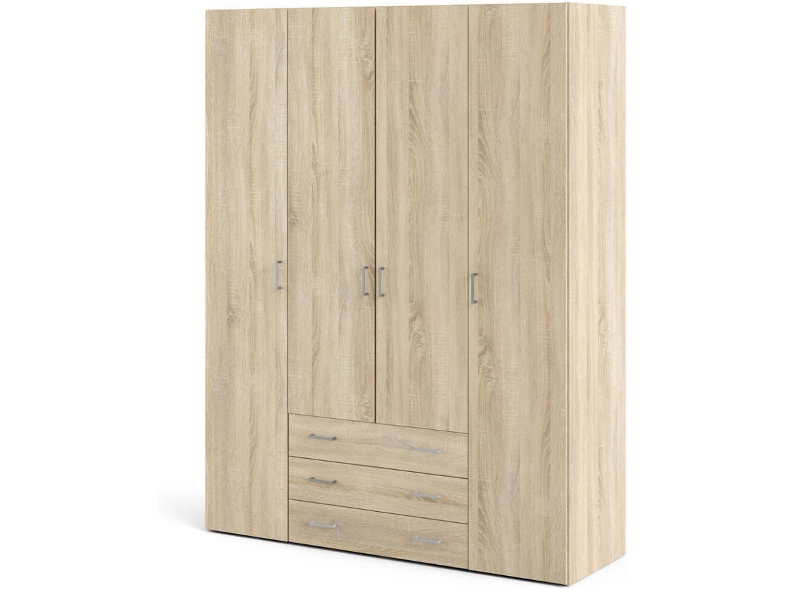 Armario DMORA Roble (Laminado Lacado - 154x200.4x49.5 cm)