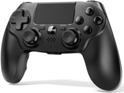 Controlador inalámbrico Ps4 compatible con Sony Playstation 4 Controlador Ps4 Dual Shock mejorado de 6 ejes con función de audio Negro YIZHOOD