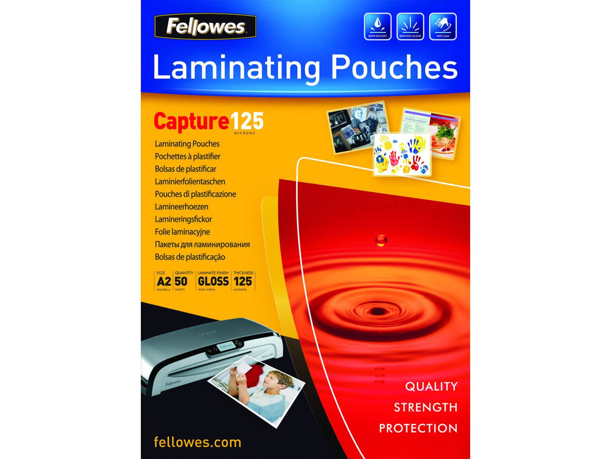 Fundas de Plastificar FELLOWES 5309302 Transparente (50 un - A2)