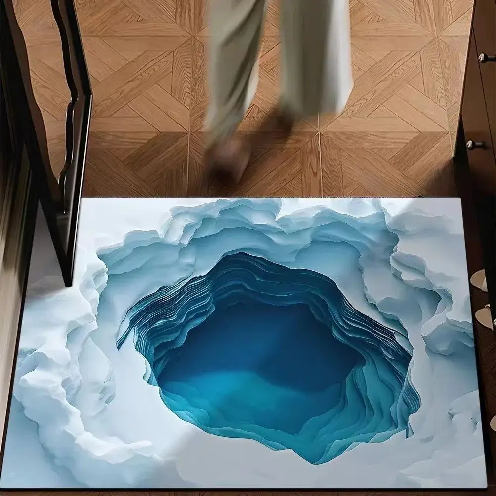 (estilo 5 40x60cm) Alfombra De Baño Antideslizante 3d, De Secado Rápido, Antideslizante
