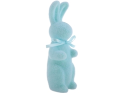 Estatua de conejito de Pascua, espuma flocada, versátil, decorativa, acabado detallado, sala de estar, mesa, día, GOKOCO