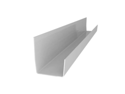 Canalones de aluminio Renoplast® Rk65, rectangulares, grises, de 200 cm, para lluvia y drenaje de techos