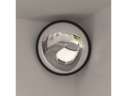 Espejo De Tráfico Convexo Para Interiores, Acrílico Negro Ø40 Cm