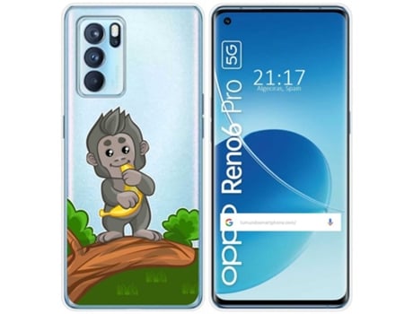 Carcasa Oppo Reno 6 Pro 5G TUMUNDOSMARTPHONE Dibujos Transparente Multicolor
