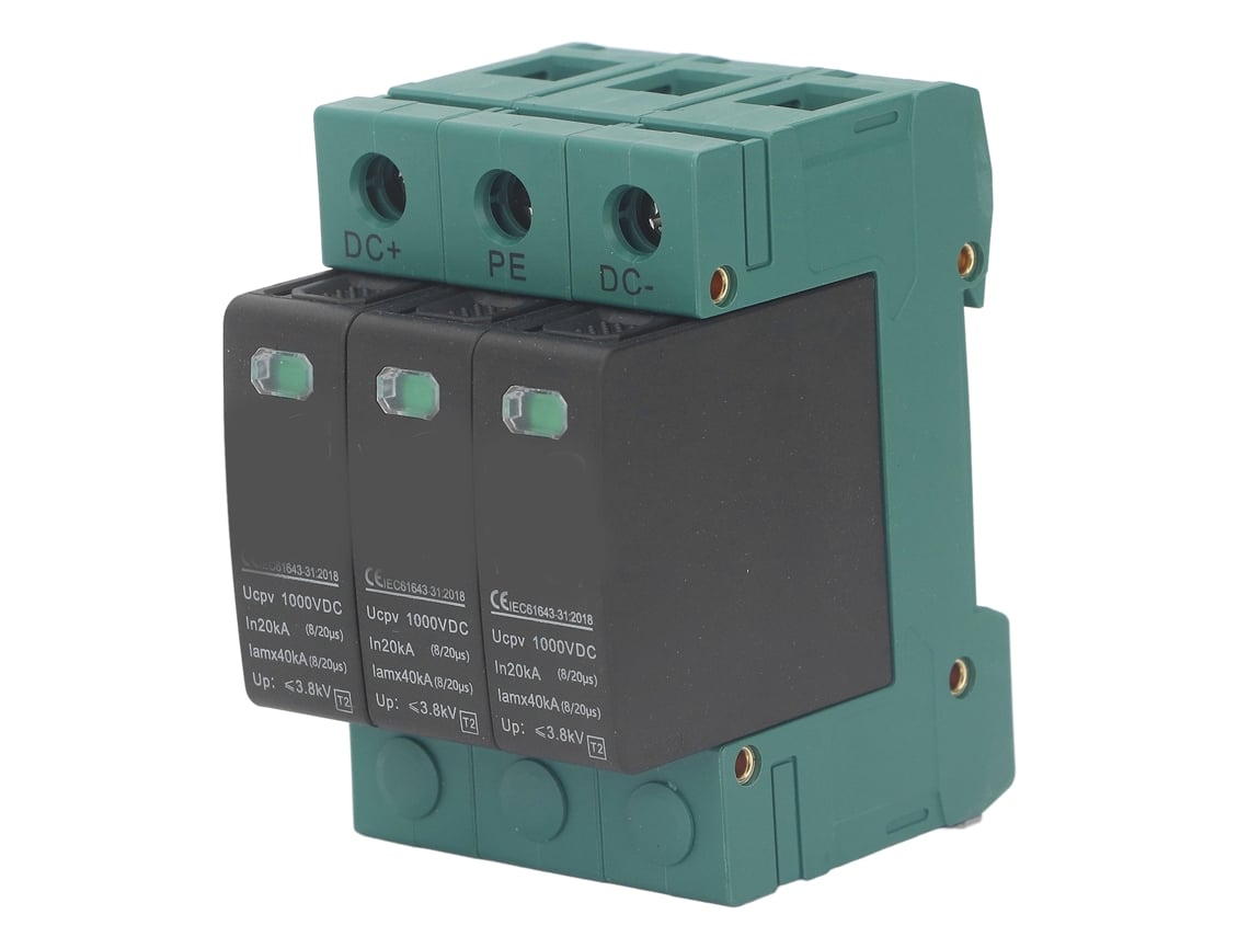 Dispositivo De Protección Contra Sobrecargas 1000v Dc 20-40ka 3p Pc Para Fotovoltaica Pv Protector De Voltaje