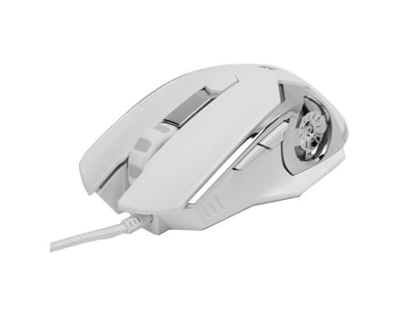 HURRISE Ratón de 6 Botones Ajazz Ratón con Cable 6 Botones DPI Ajustables 4 velocidades Teclado periférico de computadora Blanco