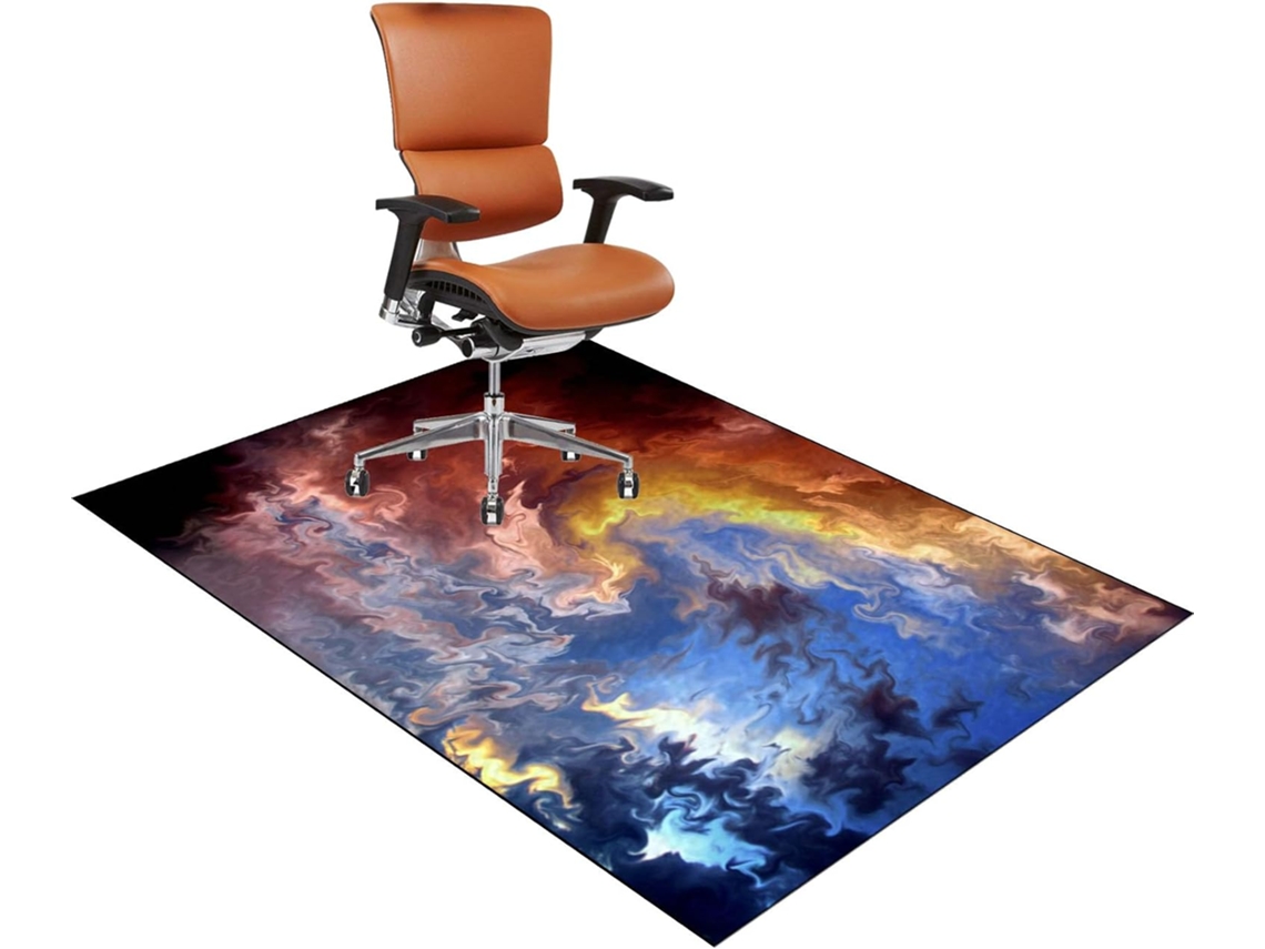 Tapete Cadeira Protetor Piso Antiderrapante 80 X 120 Cm Carpete Madeira Gamer, Escritório, Cadeiras Piso,