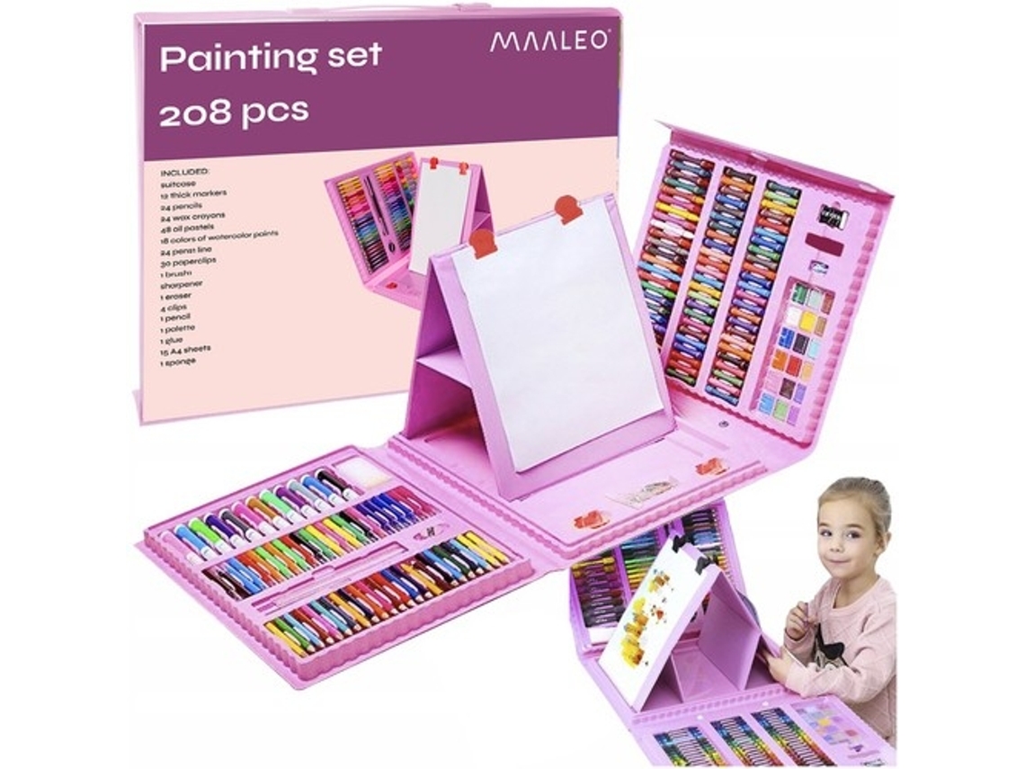 Conjunto de pintura 208 piezas en un maletín MAALEO