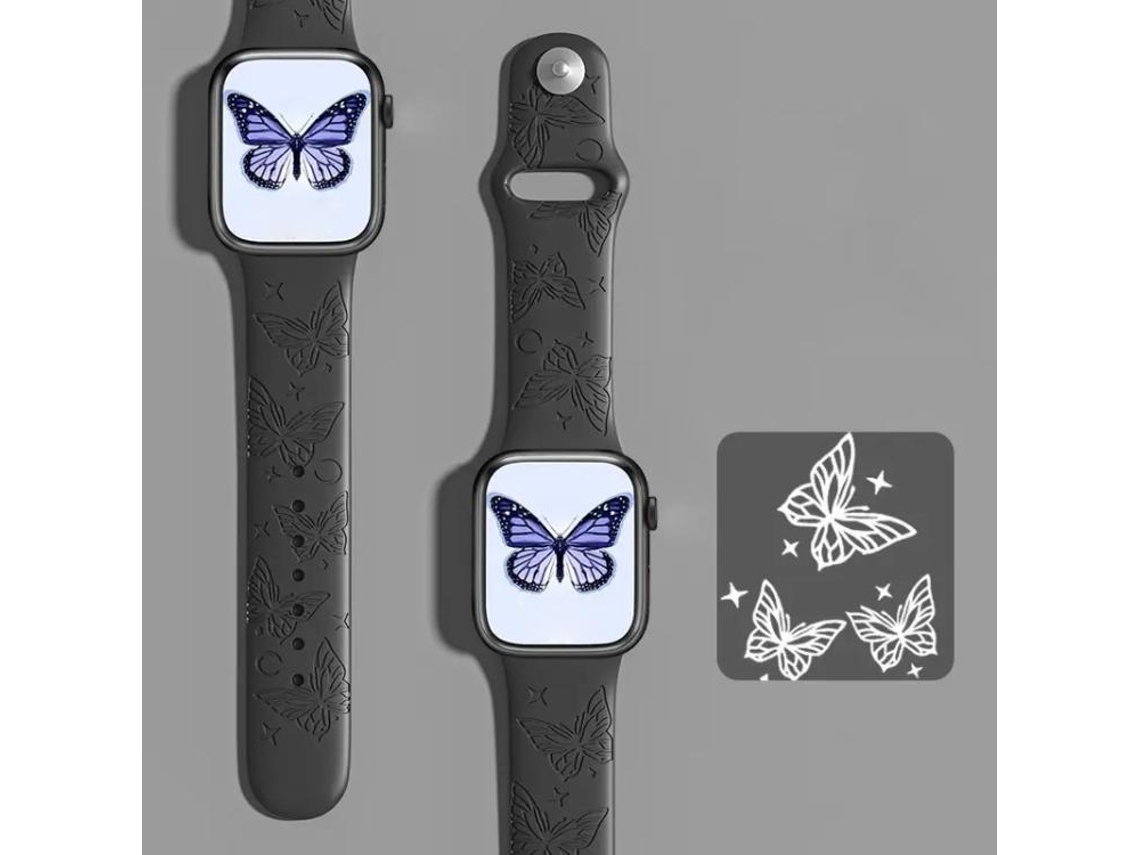 Correa para Apple Watch de 44/45/46/49 mm - Silicona con grabado láser 3D