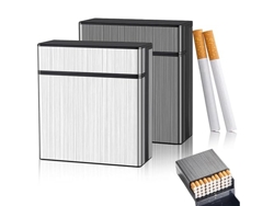 2 paquetes de cigarrillos metálicos, alta capacidad (40 unidades), aptos para hombres y mujeres, ideales para regalar, multifuncionales STELASPLEN