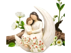 Estatua Madre Decoración Diseño Abrazo Rostro Figura Niños Abuelas Mujeres Hogar Mesita Noche Esquina Hija |