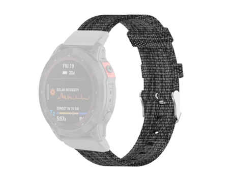Correa de lona transpirable con herramienta para Garmin Fenix 7S/6S/5S/Instinct 2S - canoso