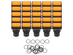 25 Interruptores Pulsadores De Abs Con Arandela Para Equipos Industriales Ac0~240v