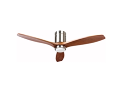 Ventilador De Teto Com Luz Piaye Com Comando Remoto Led Castanho