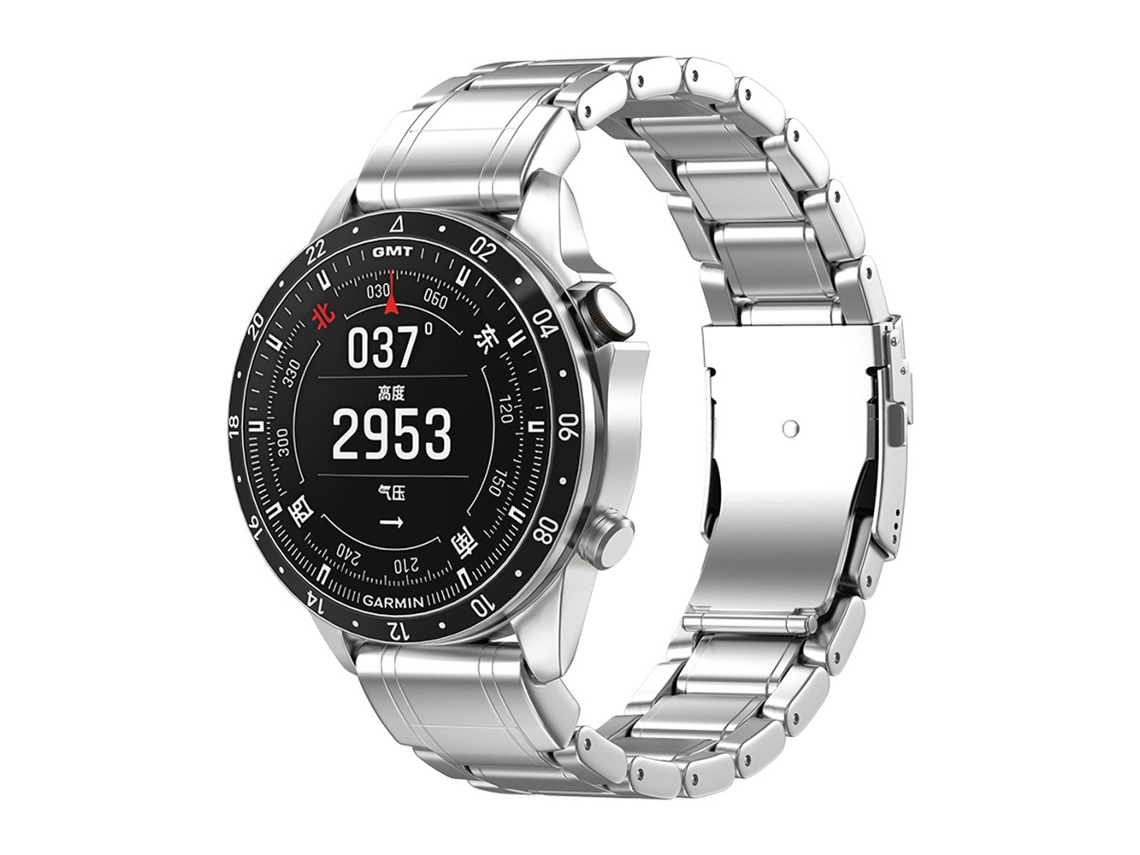 Pulsera de titanio premium de 22 mm con cierre rápido de plata Inf.