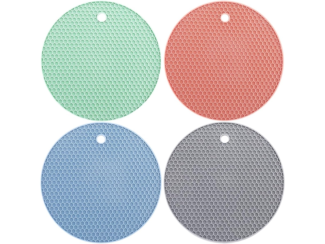 4 alfombrillas de silicona antideslizantes para ollas, cocina, multifuncionales, Vayotoy