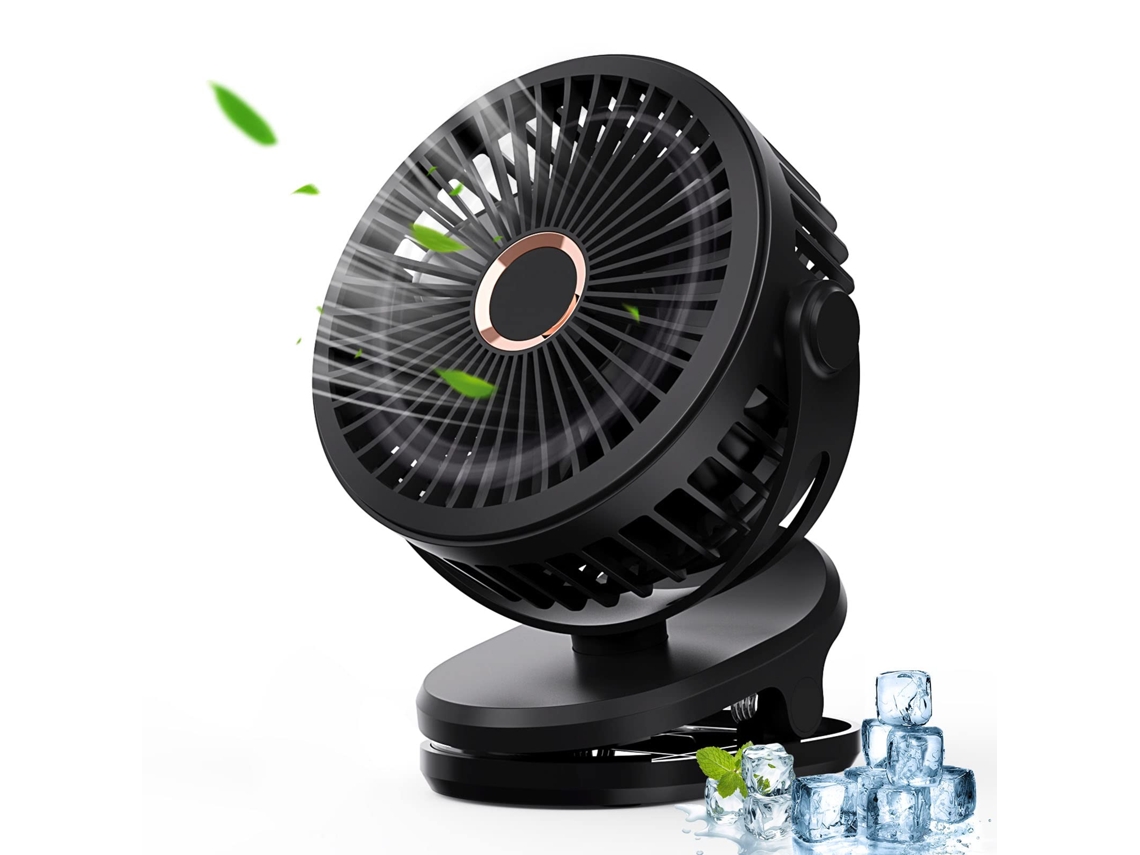 Ventilador Portátil De 5000 Mah, Rotación De 720° - Apto Para Cochecitos De Bebé.