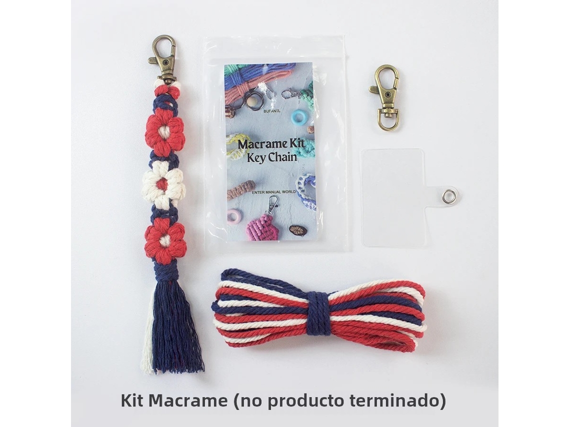 Conjunto de llaveros de margaritas tejidas a mano, con tutorial para principiantes, llavero colgante con borla de margarita para hacer tú mismo