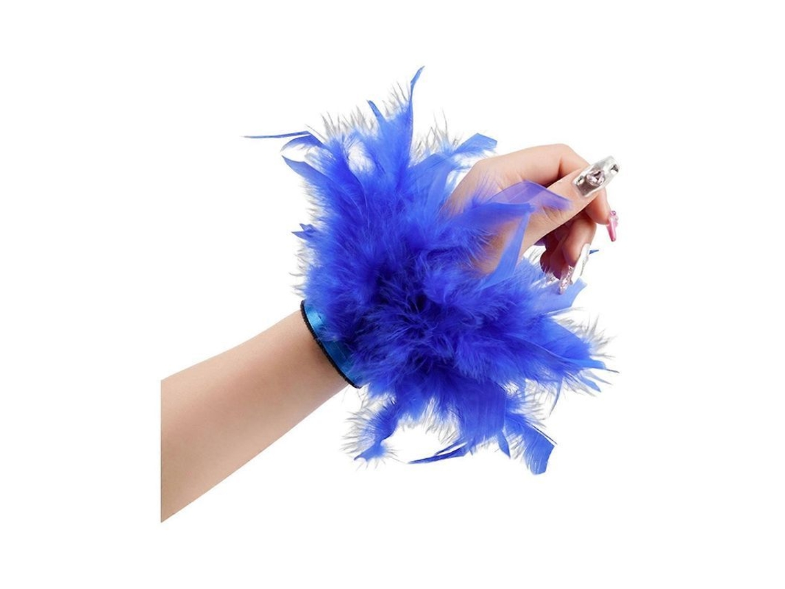 Pulsera Ajustable De Plumas Con Cinta, Lujoso Dije De Plumas En Capas Para Halloween, Joyería De Mano Unisex