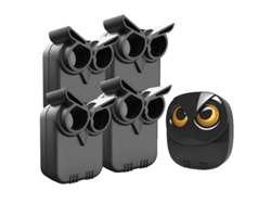 Alarma de seguridad inalámbrica con detector de movimiento PIR impermeable (Kit de 4) con enchufe europeo