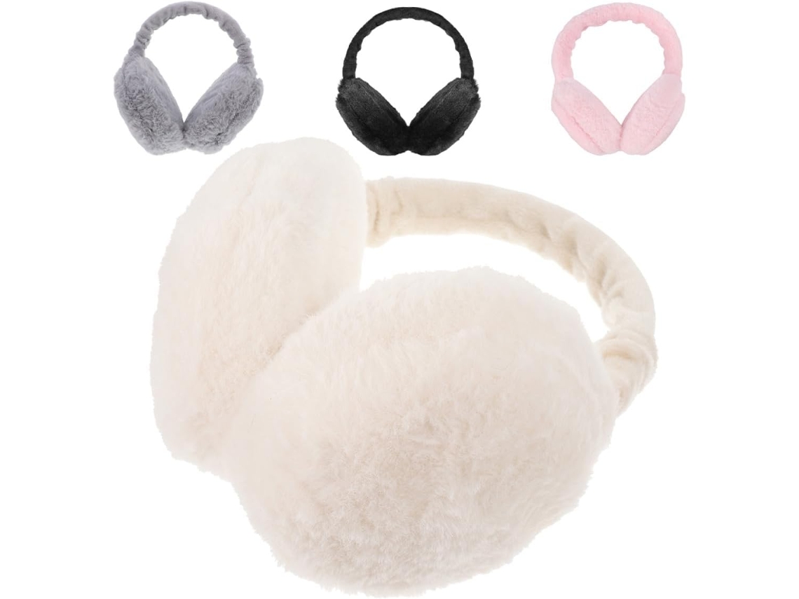 Orejeras De Felpa Suave Para Mujer Ciieeo, Ajuste Regulable, Plegables Y Cómodas, Para