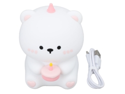 Lámpara de noche Baok con forma de oso pastel grande, recargable, ajustable, 1200 mAh, para decoración de habitaciones infantiles estilo kawaii.