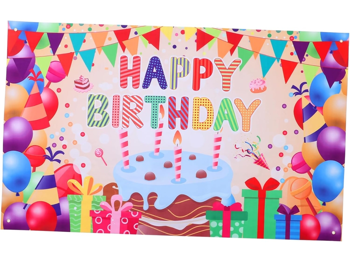 Panel de fondo para fiesta de cumpleaños, ideal para fotografía en interiores y exteriores. D Gokoco