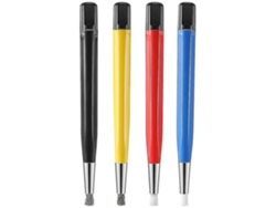 Juego de 4 bolígrafos para eliminar óxido, ideales para pulir fibra de vidrio, latón, acero y nailon.