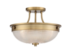 Flush Mount QUOIZEL (QZ-Mantle-SF-WS) Glass Mantle E27 2 Bulbos