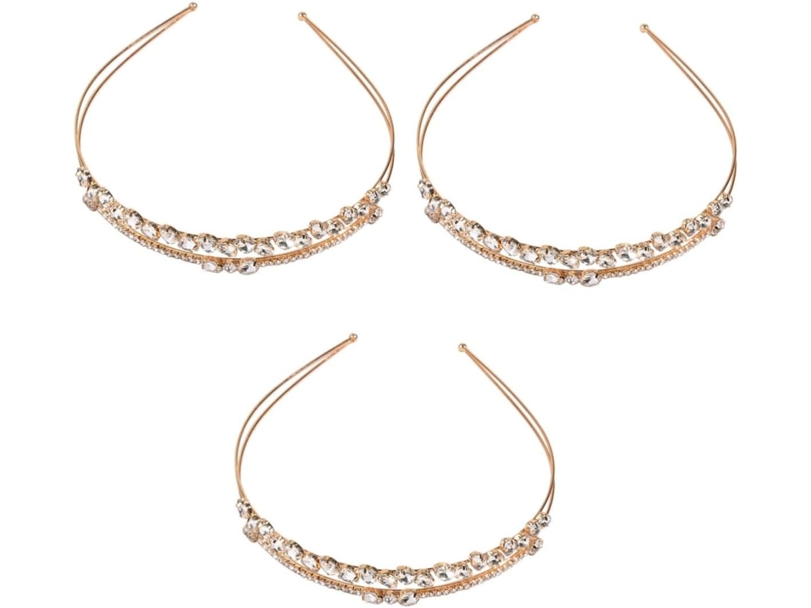 Elegante Conjunto De Diadema De 3 Piezas Para Bodas, Con Doble Acolchado Y Accesorios Para Fiestas Y Ceremonias.
