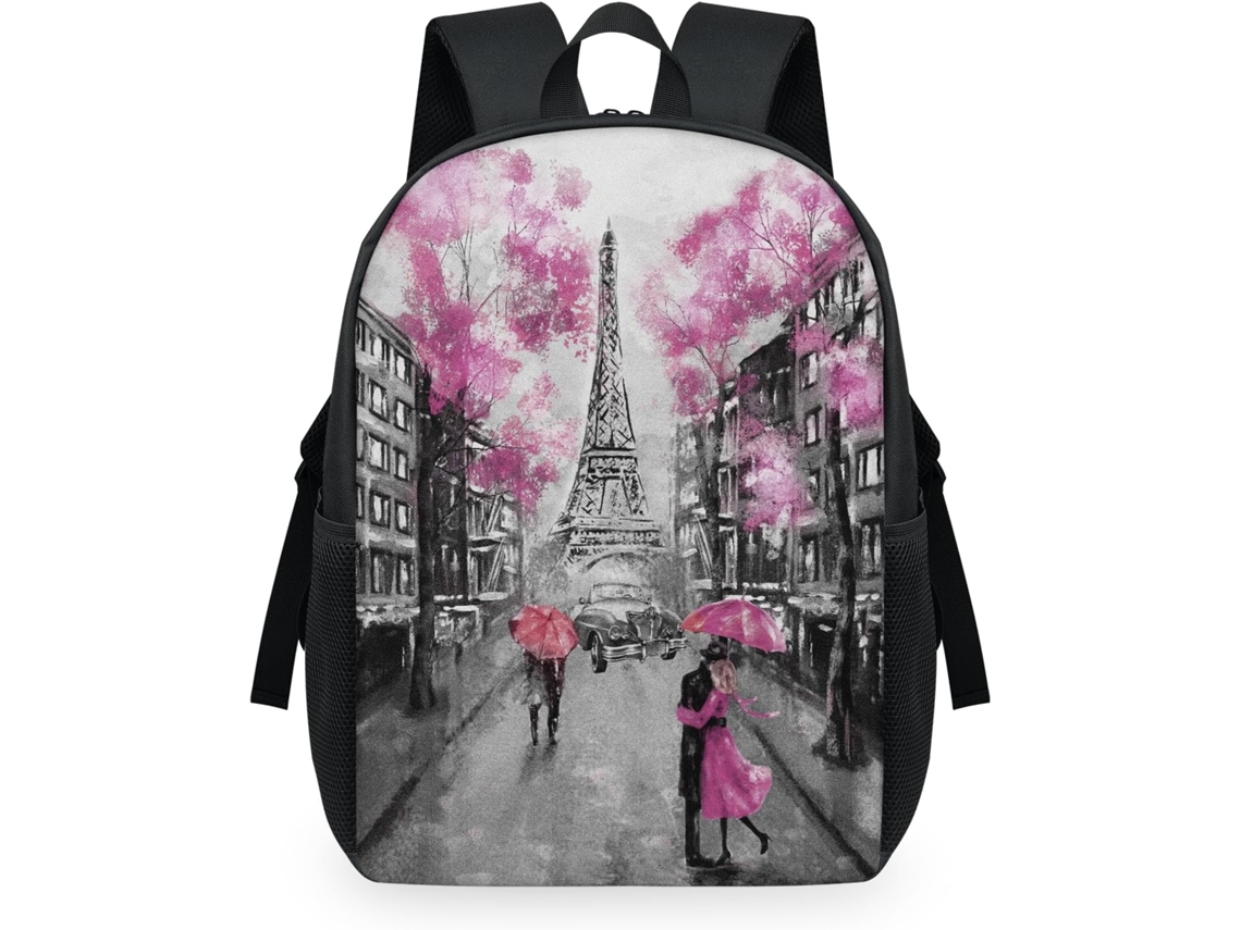 Mochila Tropicallife Diseño Romántico Torre Eiffel París Para Niños Niñas Hombres Mujeres Multiusos Mochila