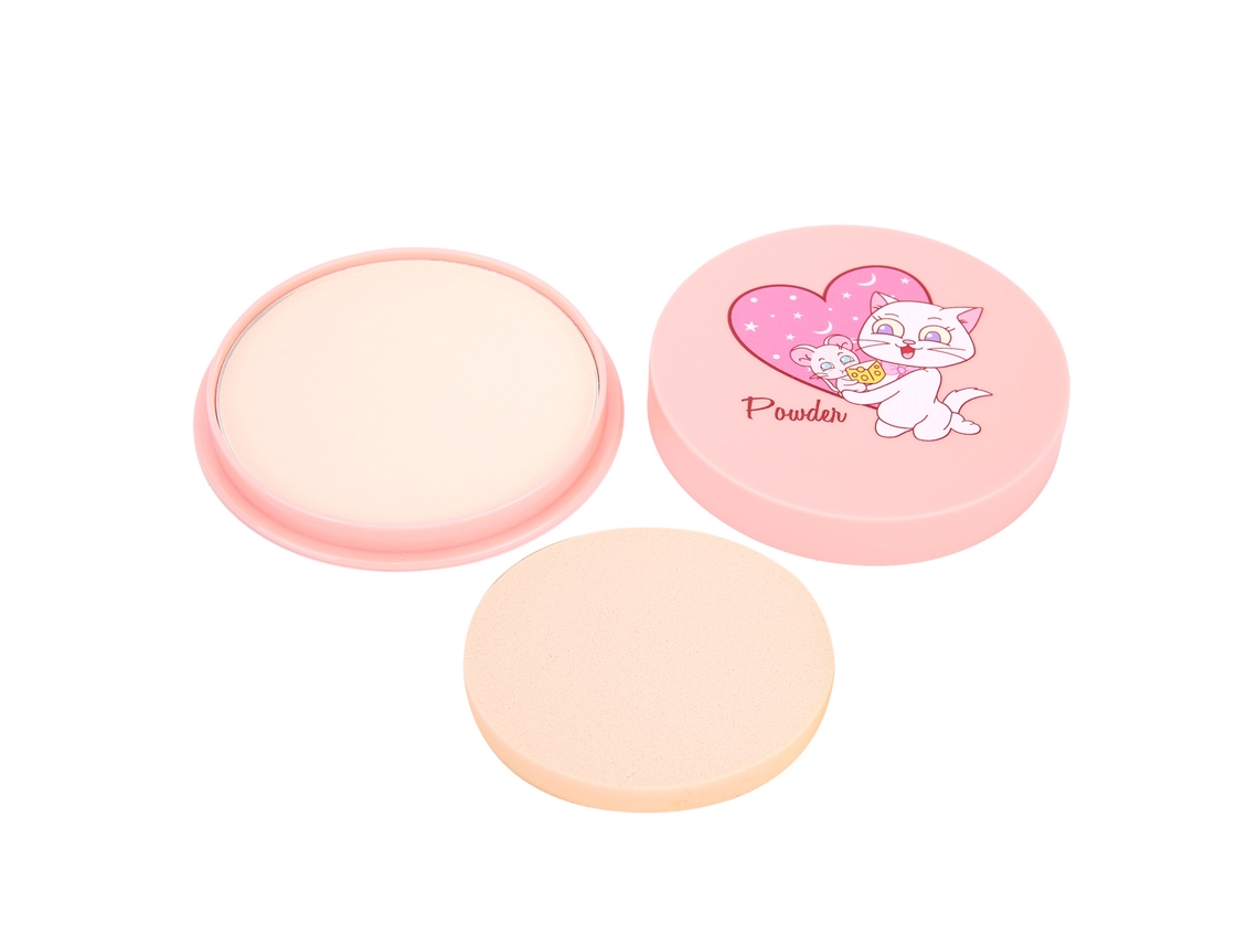 Polvo Compacto Facial De 12g Control De Aceite, Iluminación, Código Y Blanqueamiento Con Puff Vante (rosa)