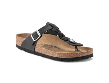 Sandalias de Mujer BIRKENSTOCK Engrasada Gizeh Piel Negro (37)